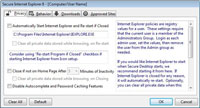 Internet Explorer Privacy Tab