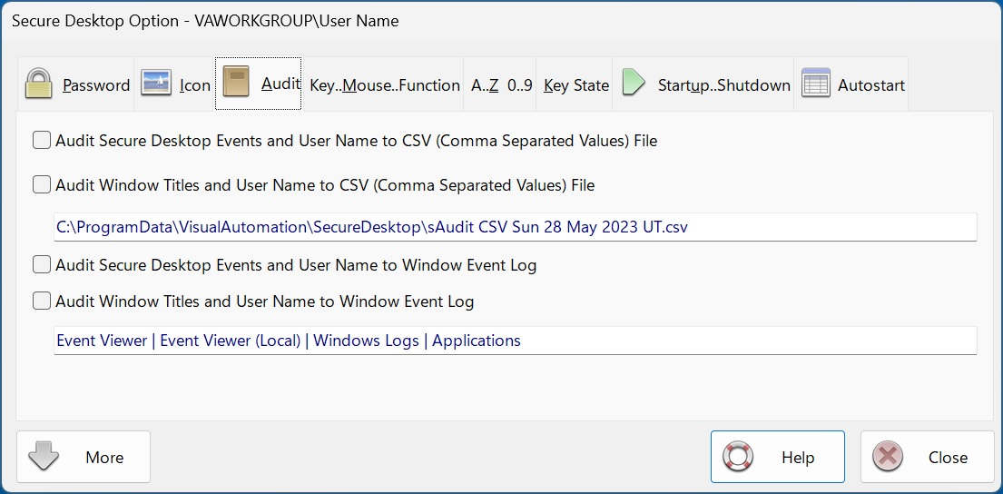 Secure Desktop Audit