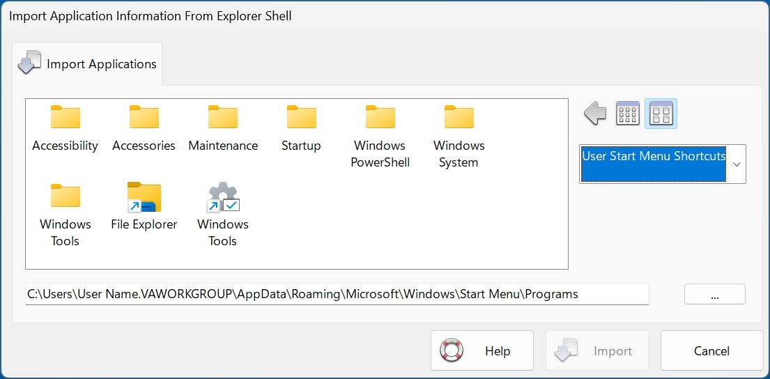 Secure Desktop Icon Import