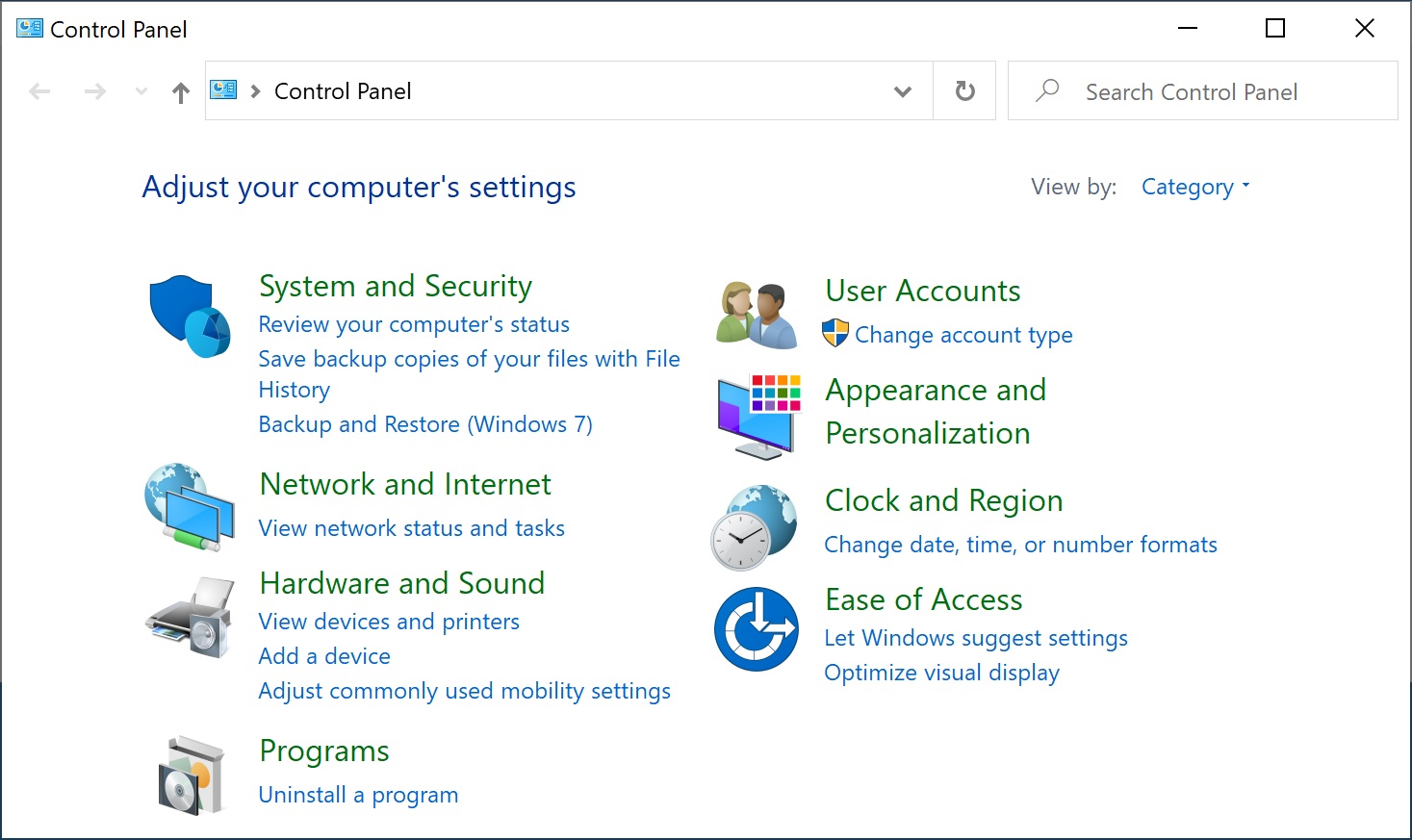 Secure Utilities sControl Panel