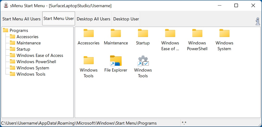 Secure Utilities sMenu Start Menu